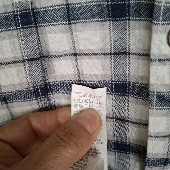 Lucky Brand Shirt Men 2XL Blue‎ Pearl Snap Long Sleeve Western Rodeo Casual - Picture 7 of 12